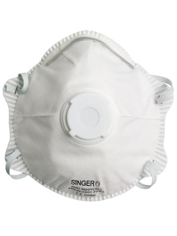 masque poussiere ffp2 a valve en boite de 10