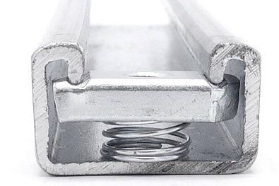 ecrou a ressort court pour rail 41x21  m6 a m10 