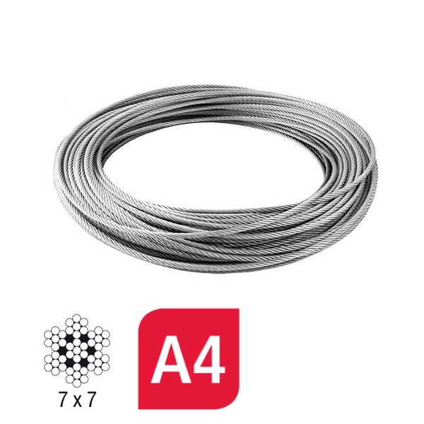 Acheter câble inox 7x7 brins 3mm - midifix.com