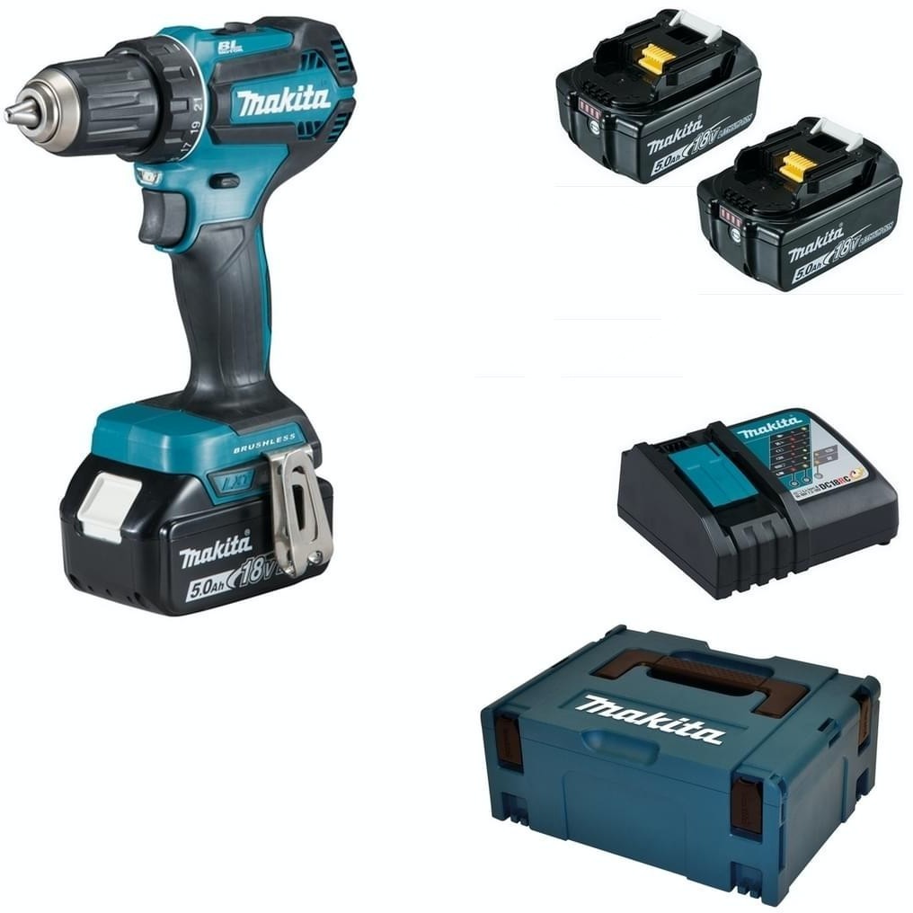 Perceuse visseuse sans fil Makita DDF485RTJ disponible sur Midifix