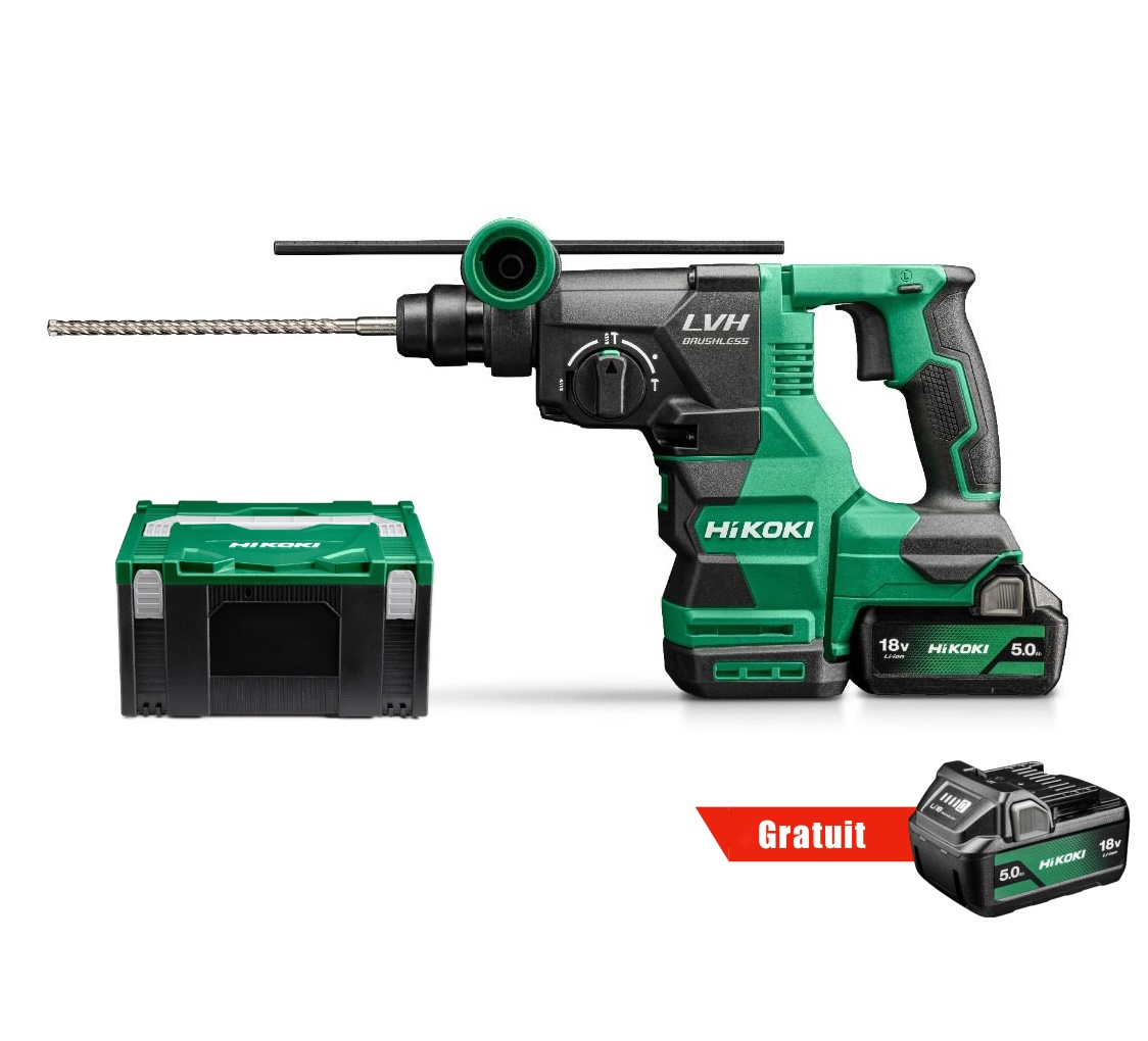 perforateur-sans-fil-hikoki-18v-dh1826dawpz-2x50ah-1-batterie-offerte
