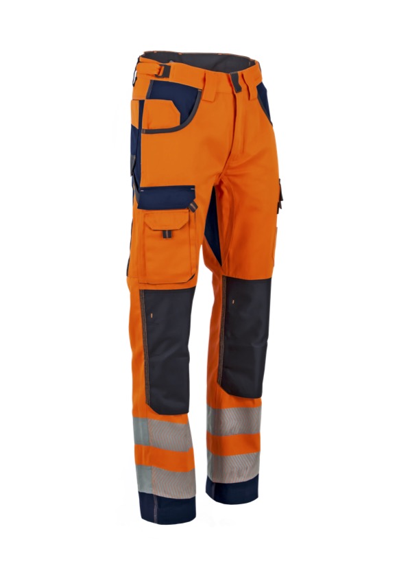 pantalon-multipoches-haute-visibilite-orange-bleu-fonce-polarisation
