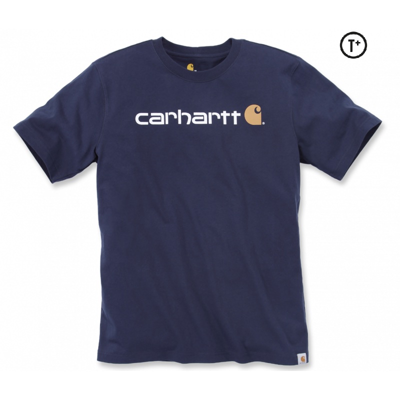 t-shirt-core-logo-carhartt-navy-taille-s