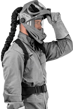 masque de soudage gys hermes 3 4 14g air avec protection respiratoire